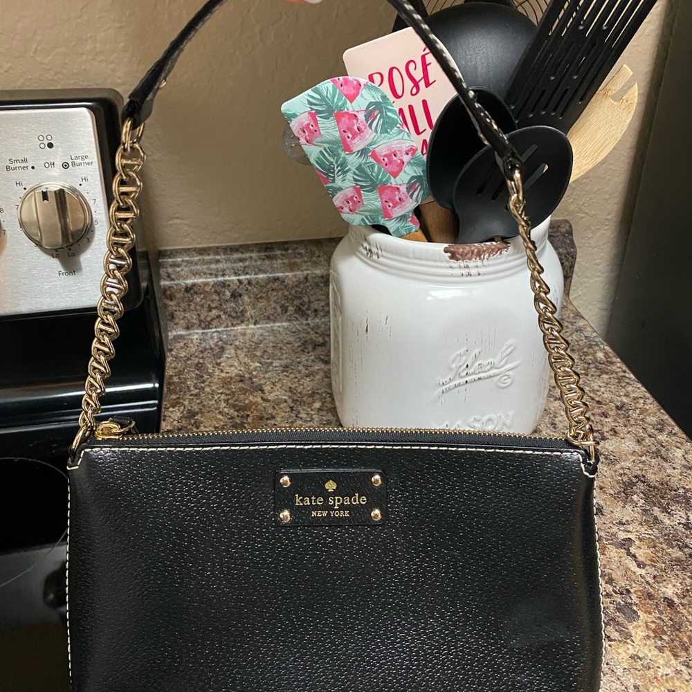 Kate Spade Leather Pochette - Black